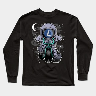 Astronaut Litecoin Lite Coin LTC To The Moon Crypto Token Cryptocurrency Wallet Birthday Gift For Men Women Kids Long Sleeve T-Shirt